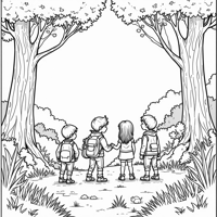 Childrens Cartoon Coloring Page