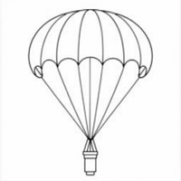 Parachute Coloring Page