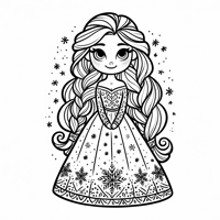 Elsa From Frozen Disney Movie Coloring Page