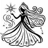 Elsa From Frozen Disney Movie Coloring Page