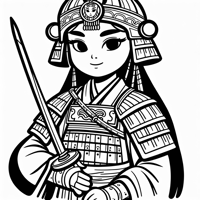 Mulan From Disney Movie Coloring Page