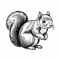 Squirrel Coloring Page