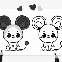 Mickey Mouses Ears Coloring Page