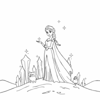 Frozen Elsa Coloring Page