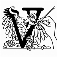 Create A Simple Black And White Outline Coloring... Coloring Page