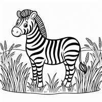 Create A Simple Black And White Outline Coloring... Coloring Page