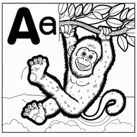 Generate A Tracing Sheet Of Alphabet A Featuring A... Coloring Page