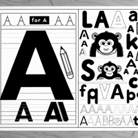Generate A Tracing Sheet For The Letter A Include... Coloring Page