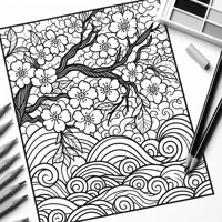 Generate An Intricate Pattern Featuring Delicate... Coloring Page