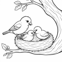 The Bird Does The Love Dance Coloring Page