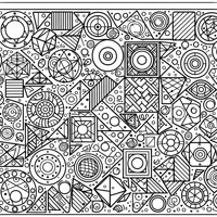 Fillable Random Patterns Coloring Page