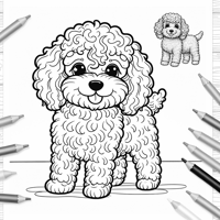 Cockapoo Dog Coloring Page
