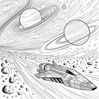 Galaxy Coloring Page