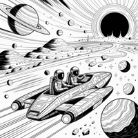 Space Coloring Page