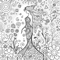 Naked Girl Coloring Page