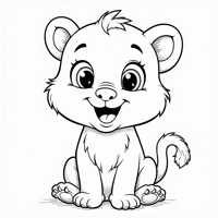 Cute Animals Coloring Page
