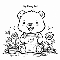 The Words My Happy Ted On The Principal Of Page A... Coloring Page