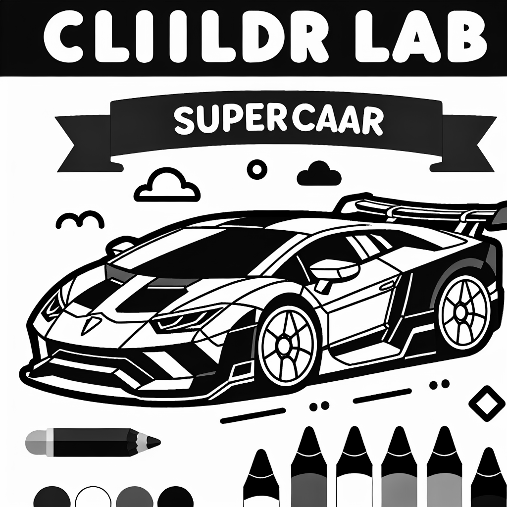 Supercar Coloring Page