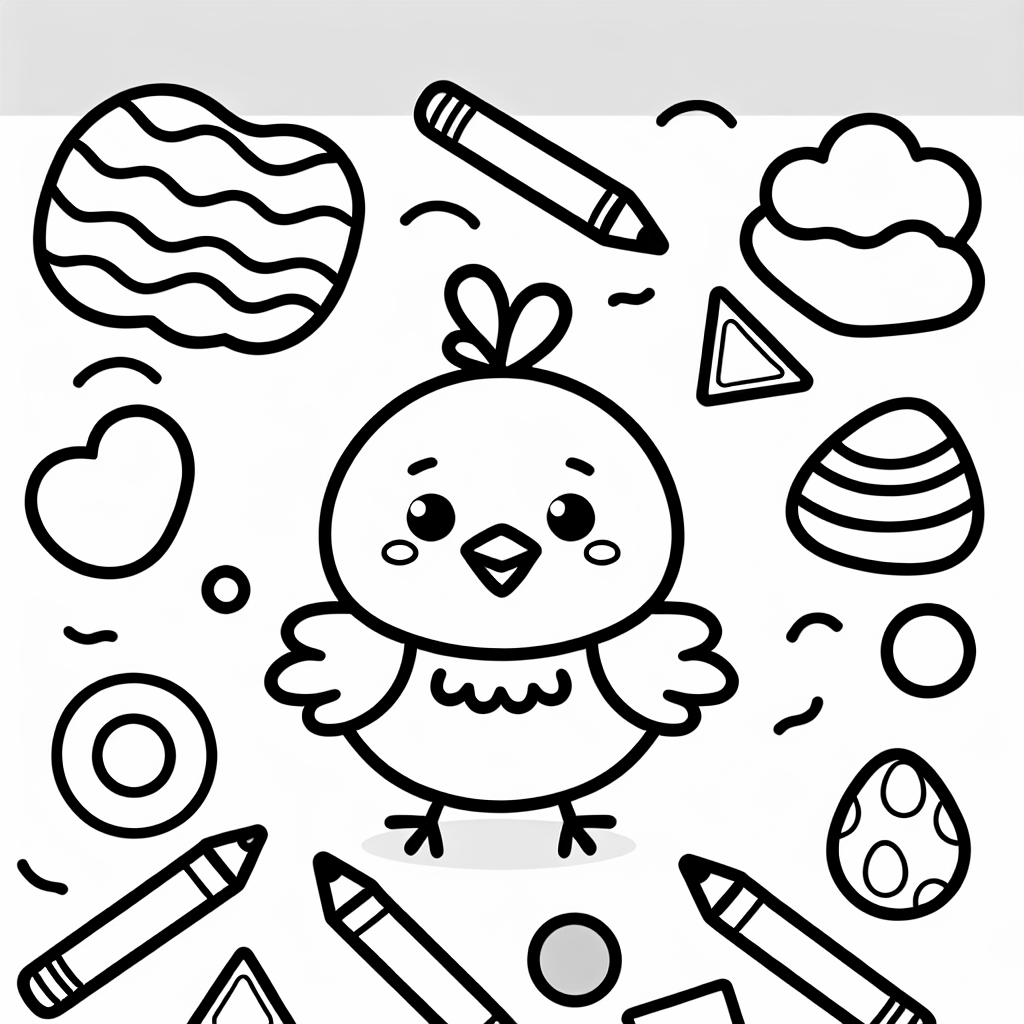 Chick coloring page
