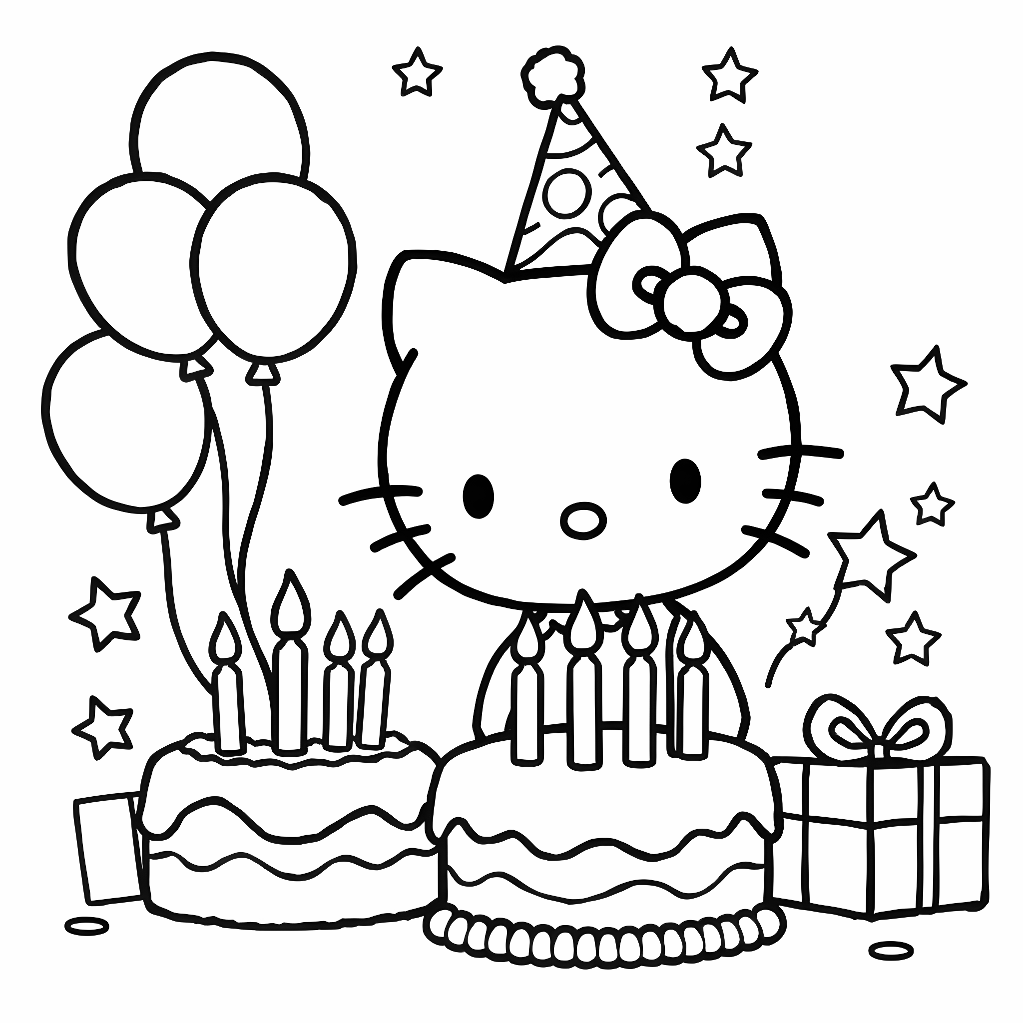 hello kitty birthday coloring pages – Image 10